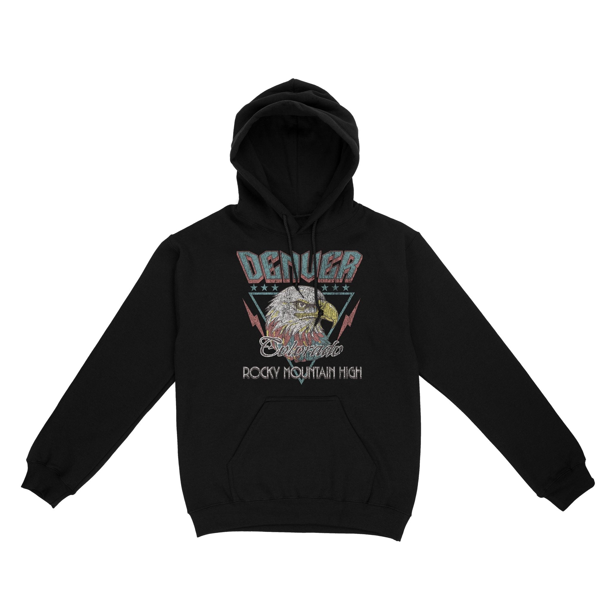 Denver Americana Eagle Hoodie Black front