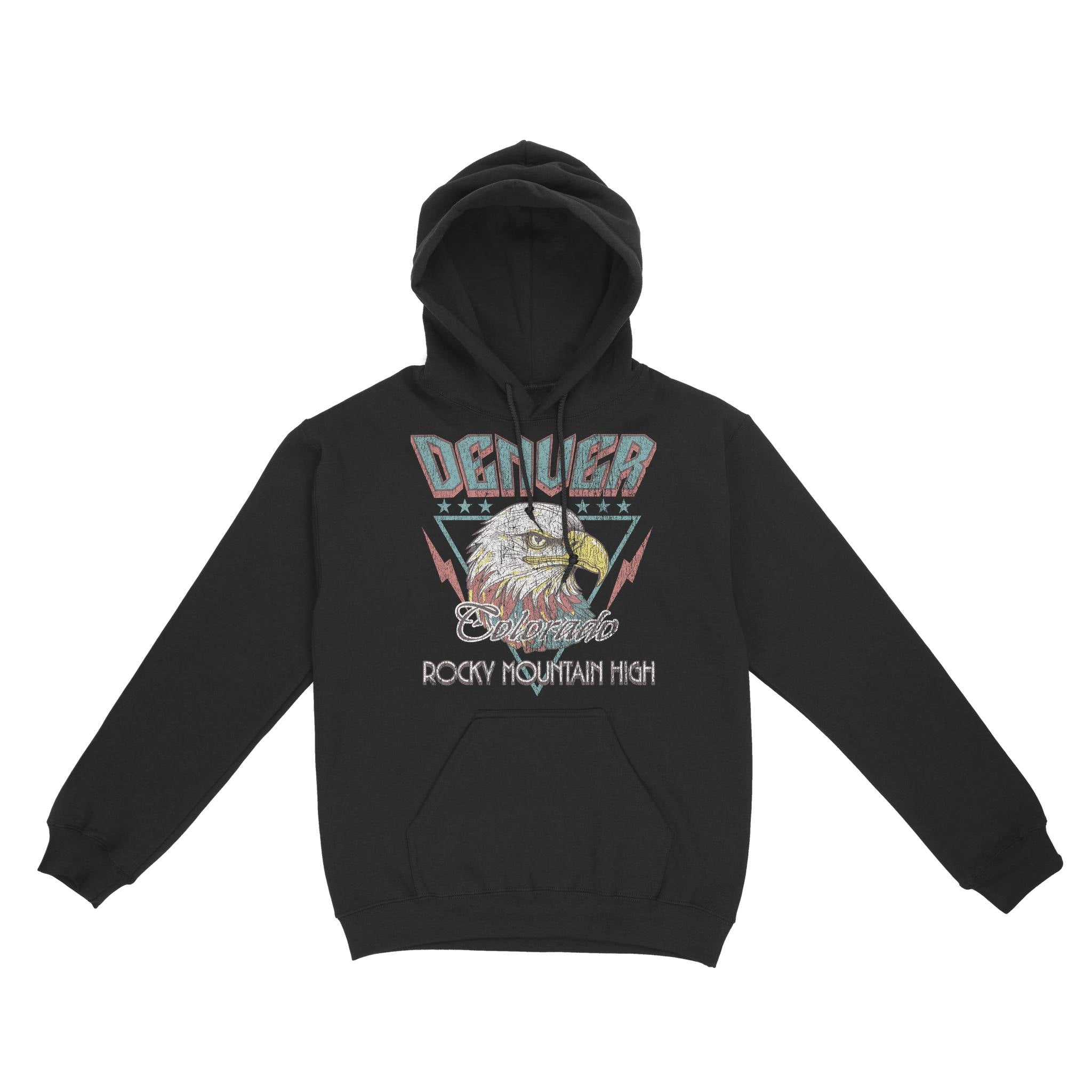 Denver Hoodie in Black - front view