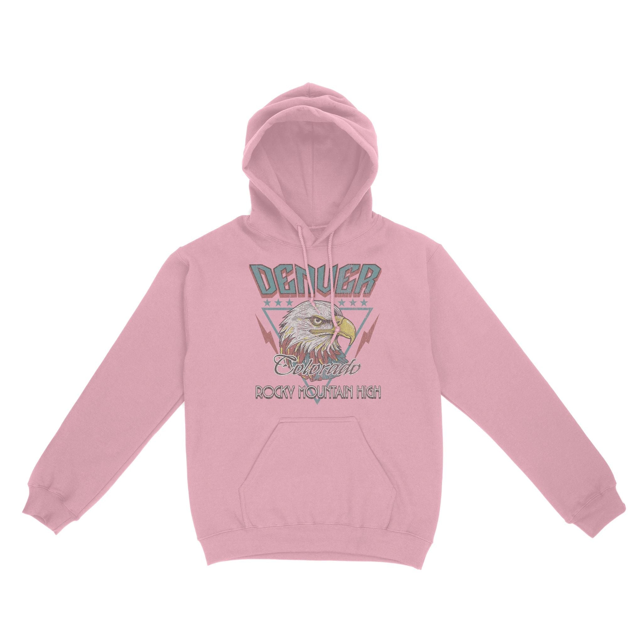 Denver Americana Eagle Hoodie Light Pink front