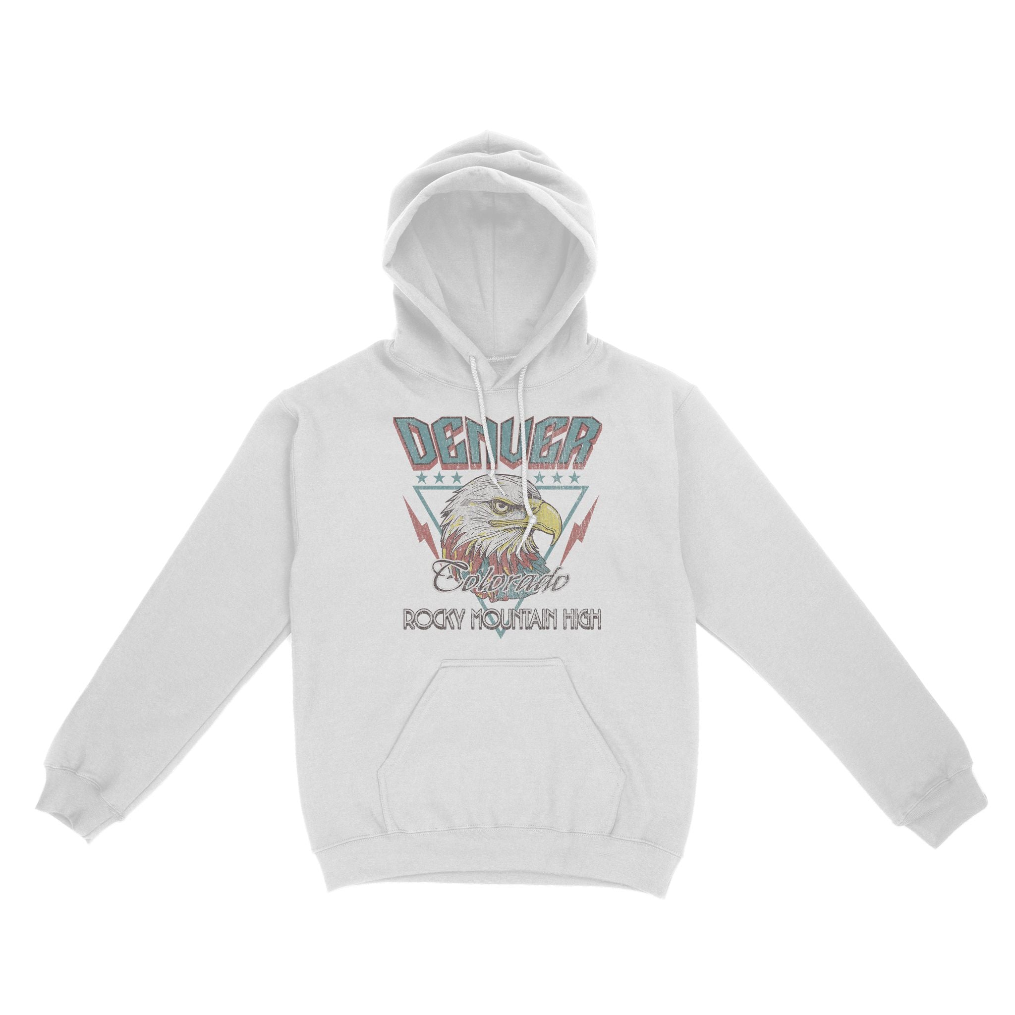 Denver Americana Eagle Hoodie White front