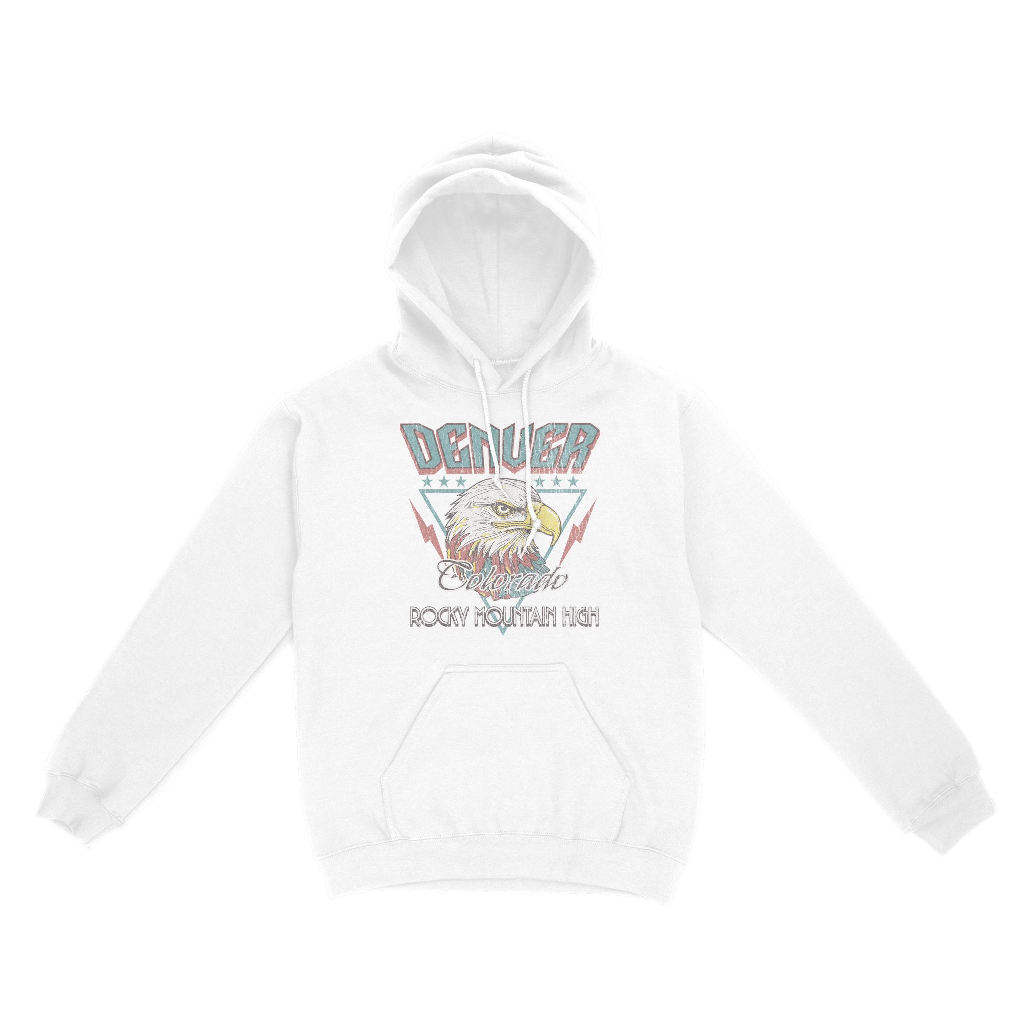 Denver Hoodie in White - front view