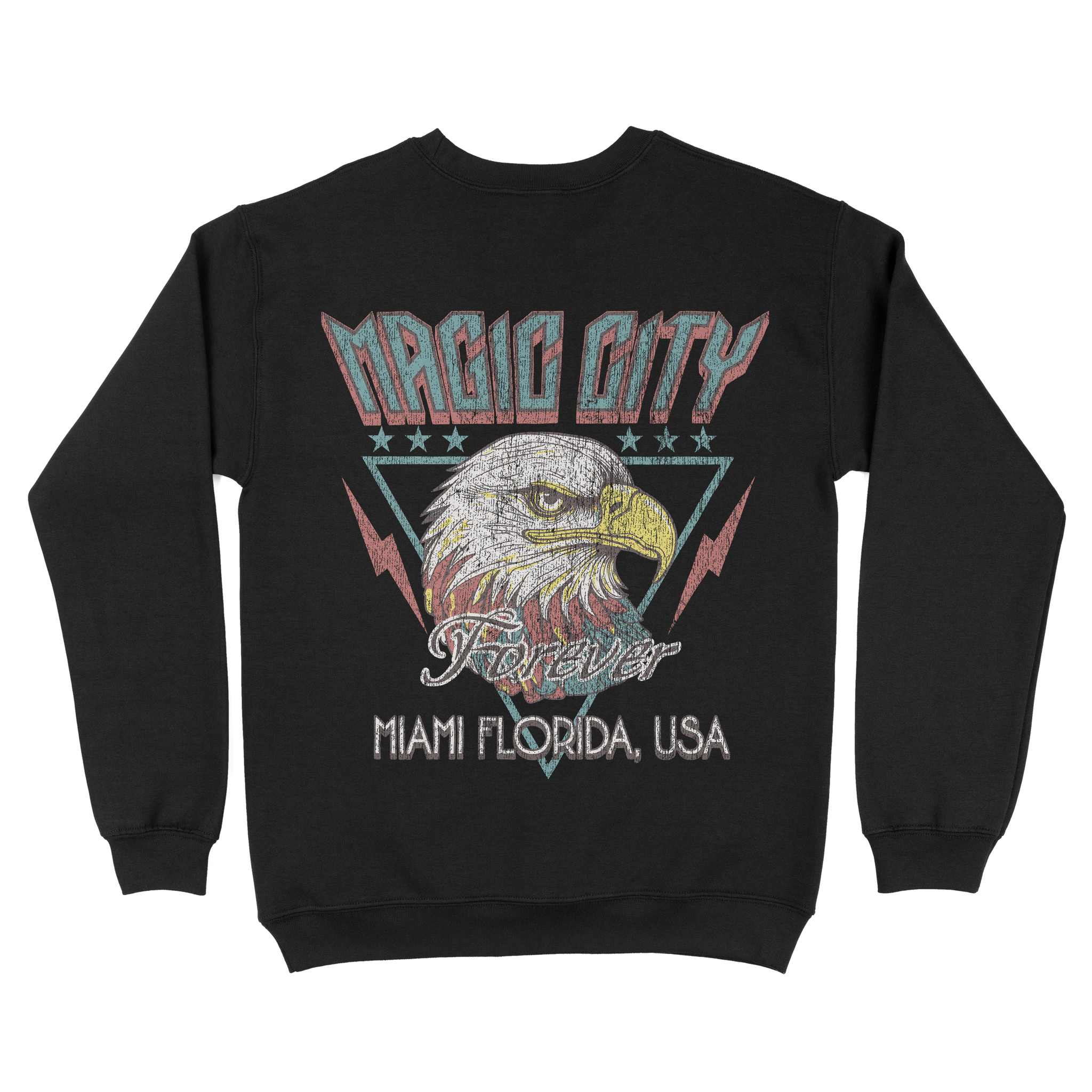 Miami Americana Eagle Crewneck Black back