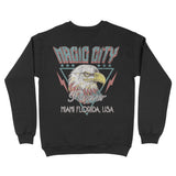 Miami Crewneck in Black - back view
