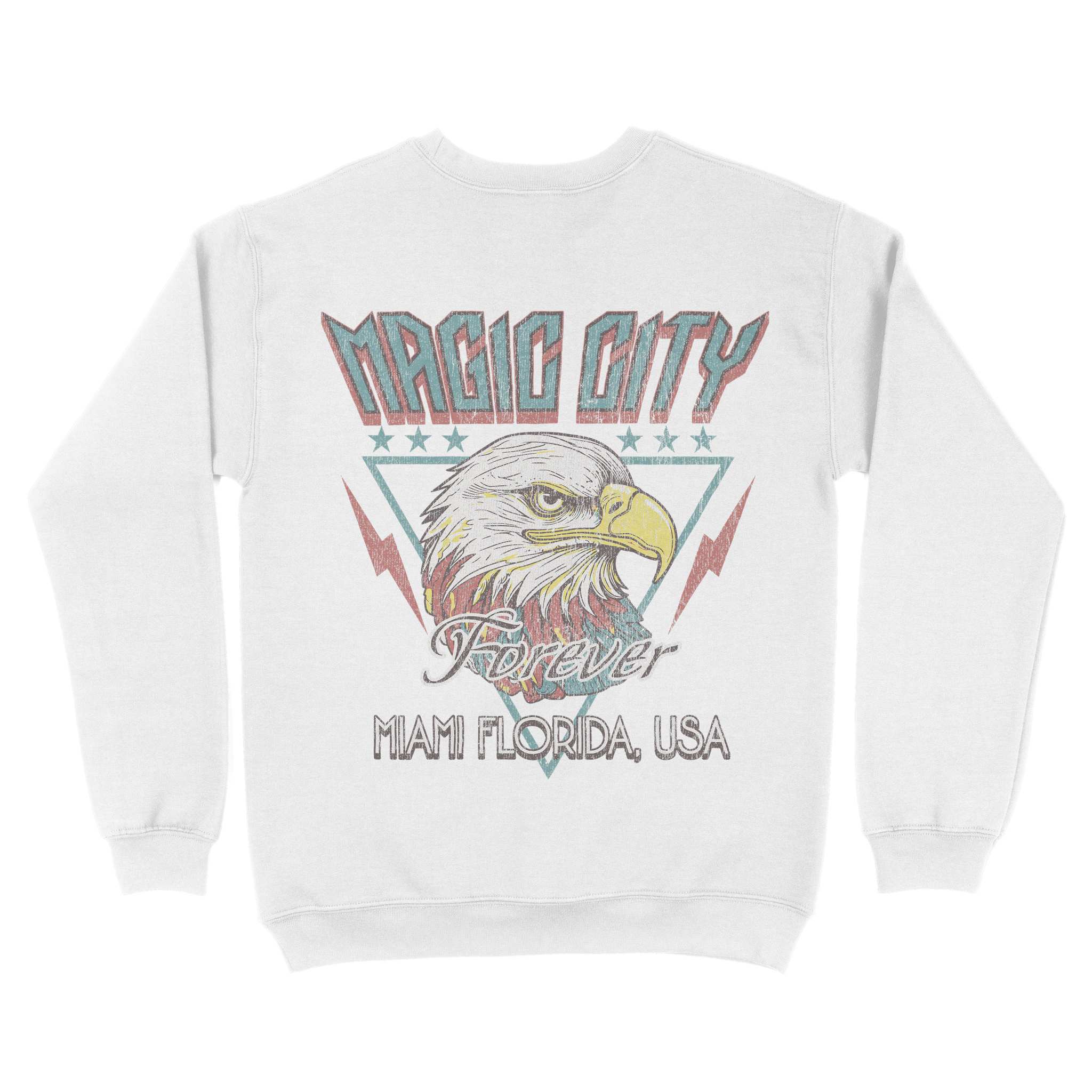 Miami Americana Eagle Crewneck White back
