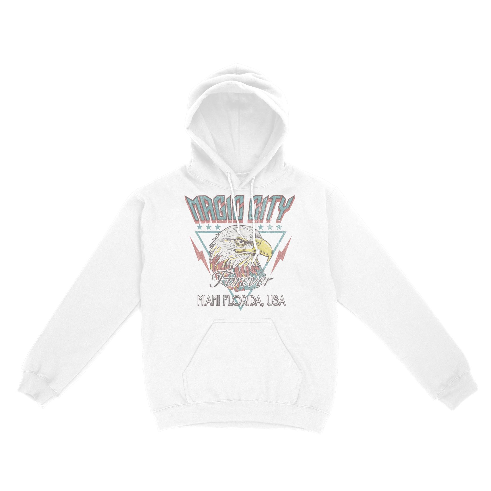 Miami Hoodie in White - front view