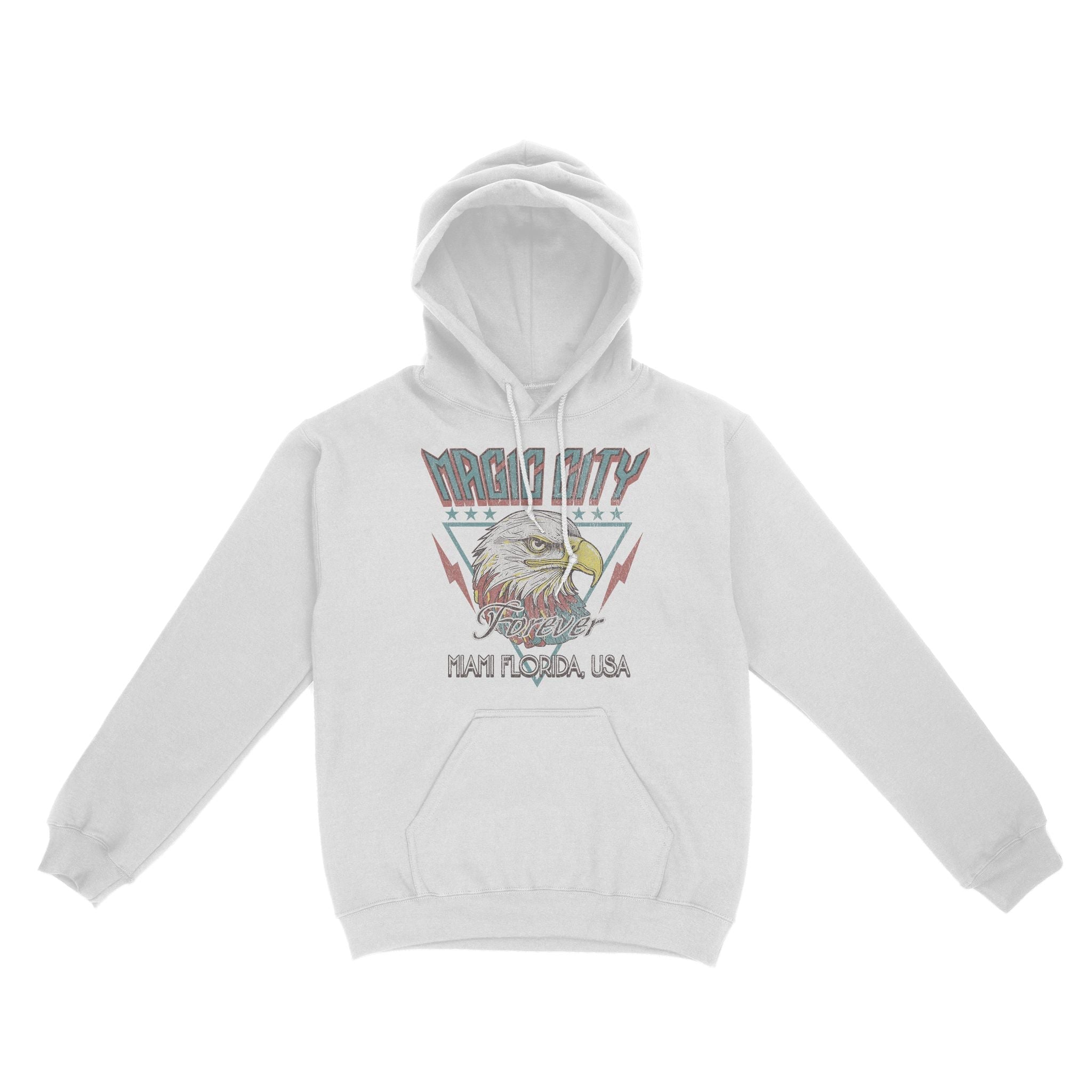 Miami Americana Eagle Hoodie White front