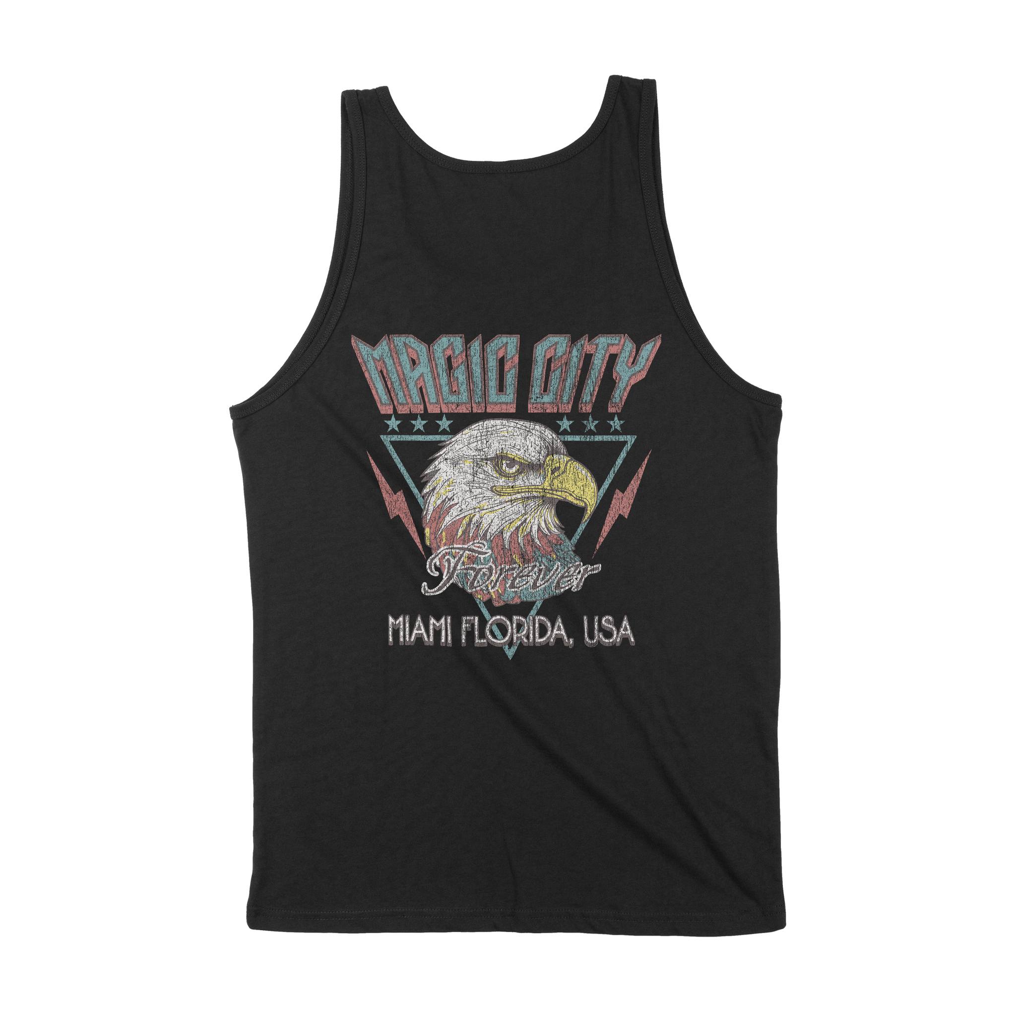 Miami Americana Eagle Tank Top Black back