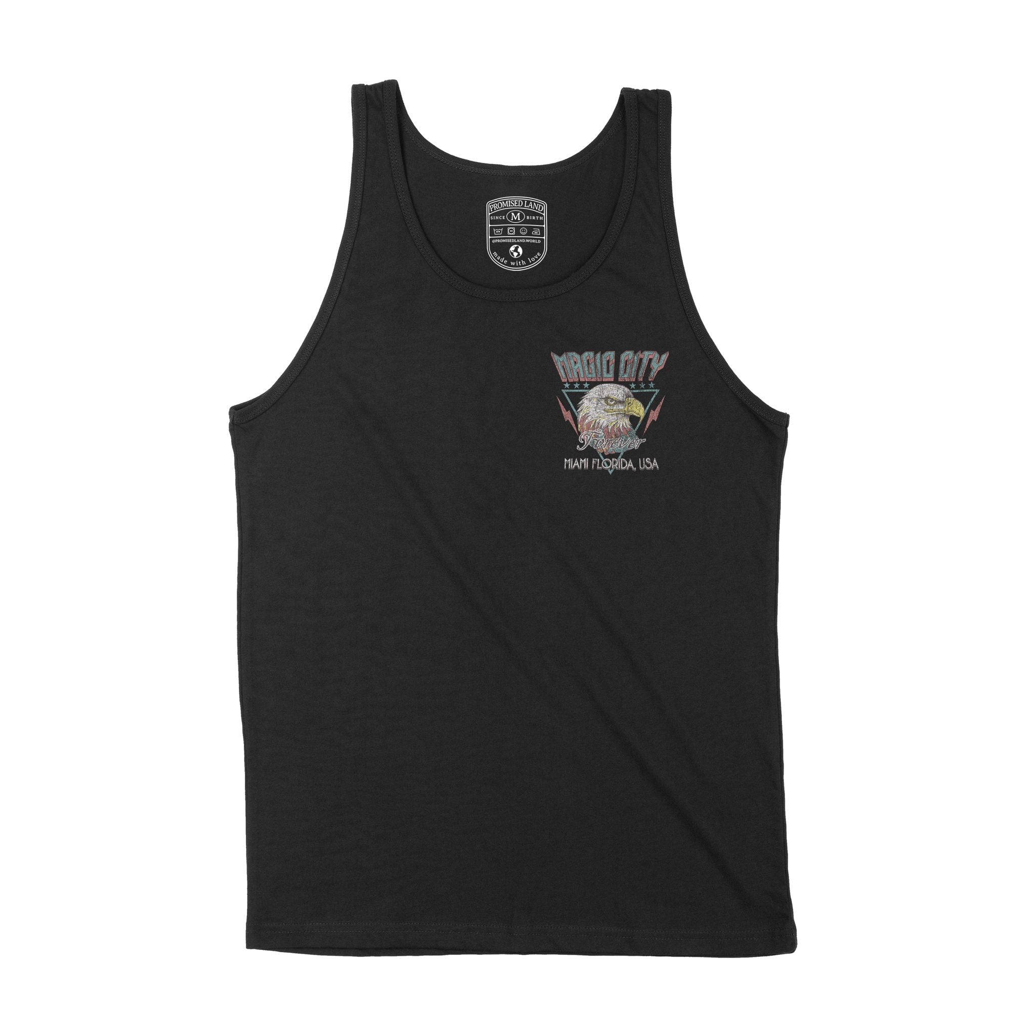 Miami Americana Eagle Tank Top Black front