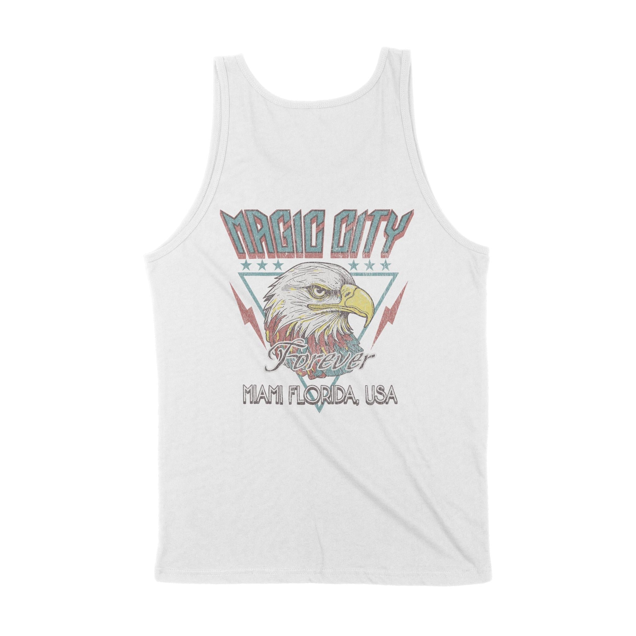 Miami Americana Eagle Tank Top White back