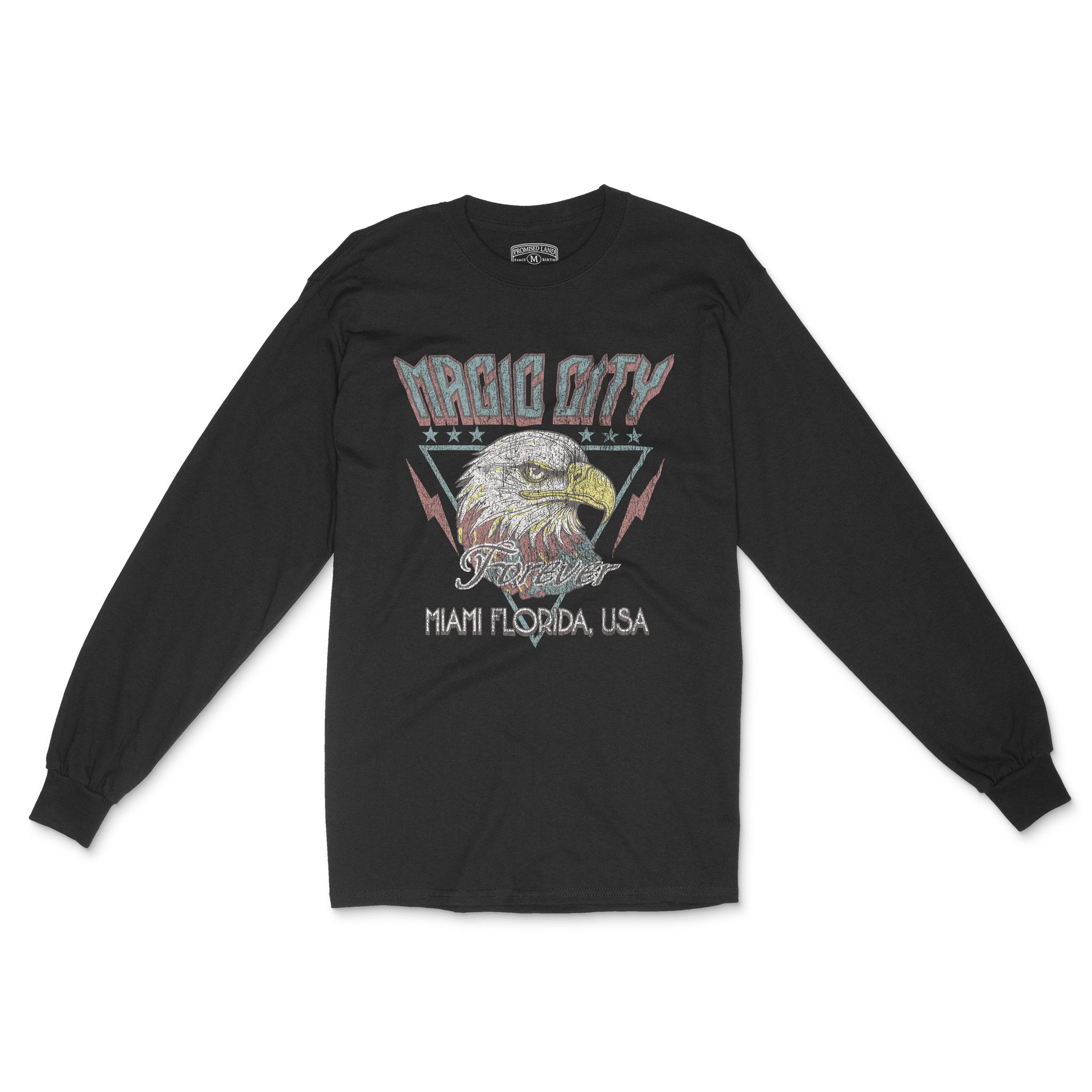 Miami Americana Eagle Longsleeve in Black - front view