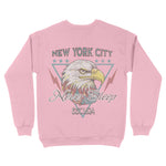 New York Americana Eagle Crewneck Light Pink back