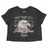 New York Americana Eagle Cropped Tee Black front