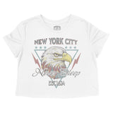 New York Americana Eagle Cropped Tee White front