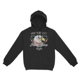New York Hoodie in Black - front view
