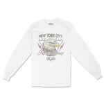 New York Americana Eagle Longsleeve in White - front view
