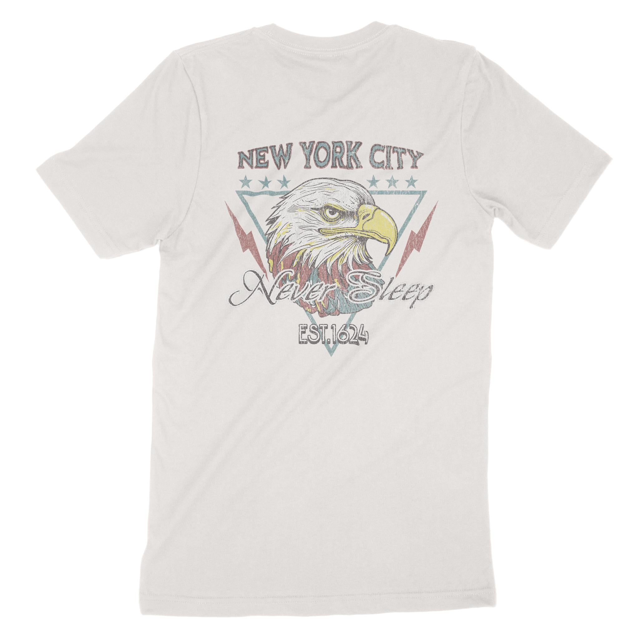 New York Americana Eagle T-Shirt Vintage White back