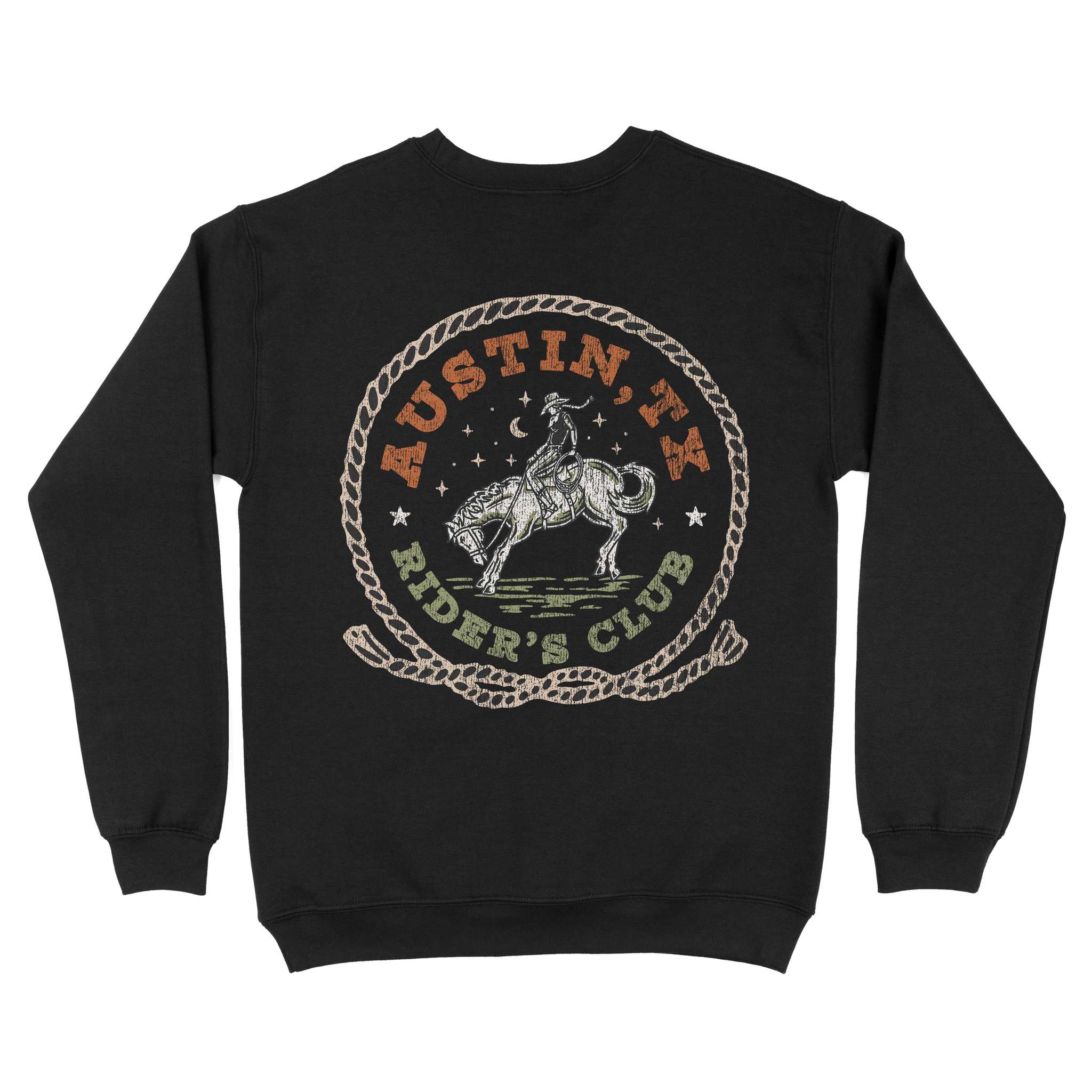 Austin Western Rider Crewneck Black back