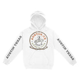 Austin Hoodie in White - front-sleeves view