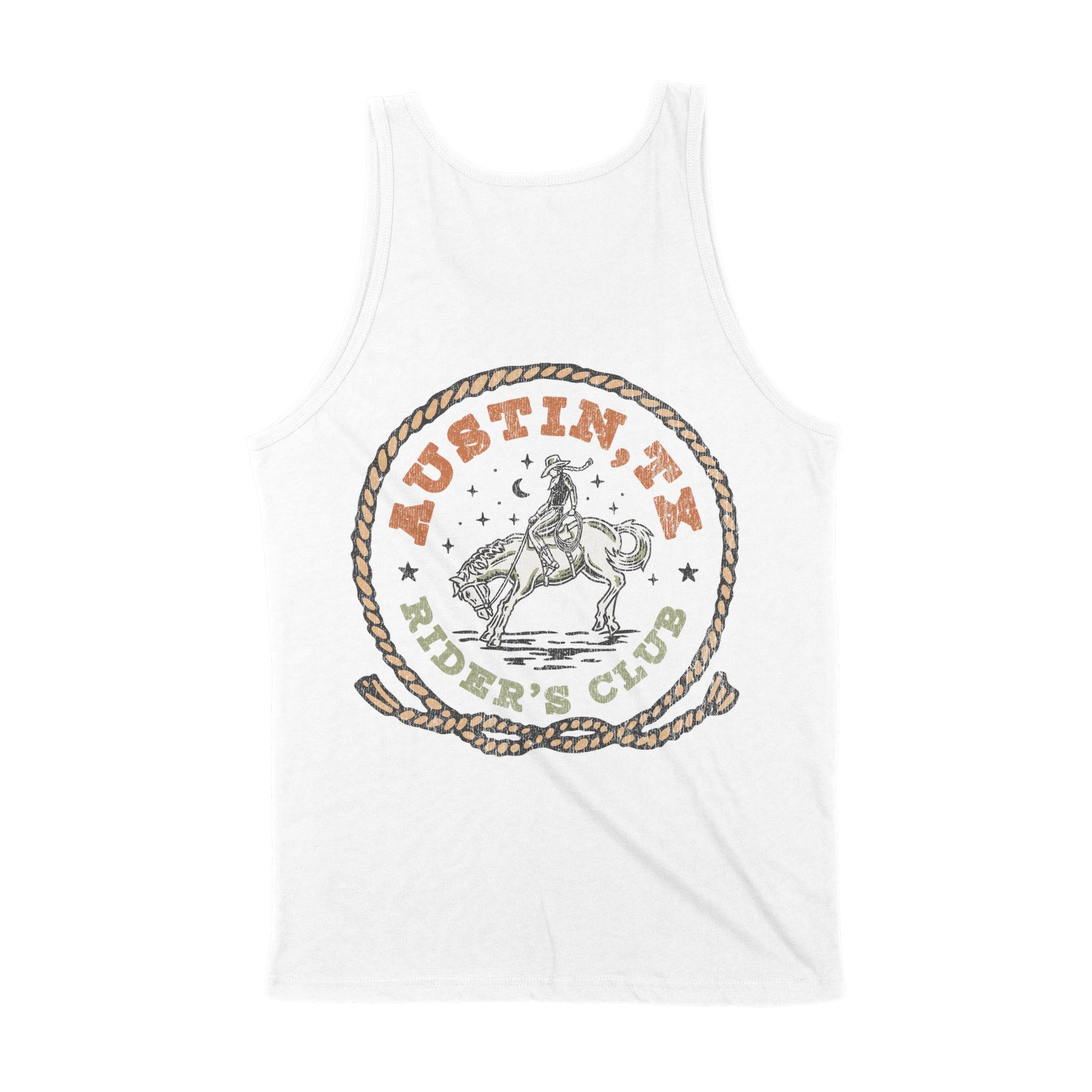 Austin Tank Top in White - back view