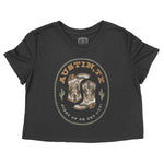 Austin Western Boot Cropped Tee Black front