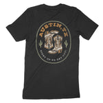 Austin Western Boot T-Shirt Black back