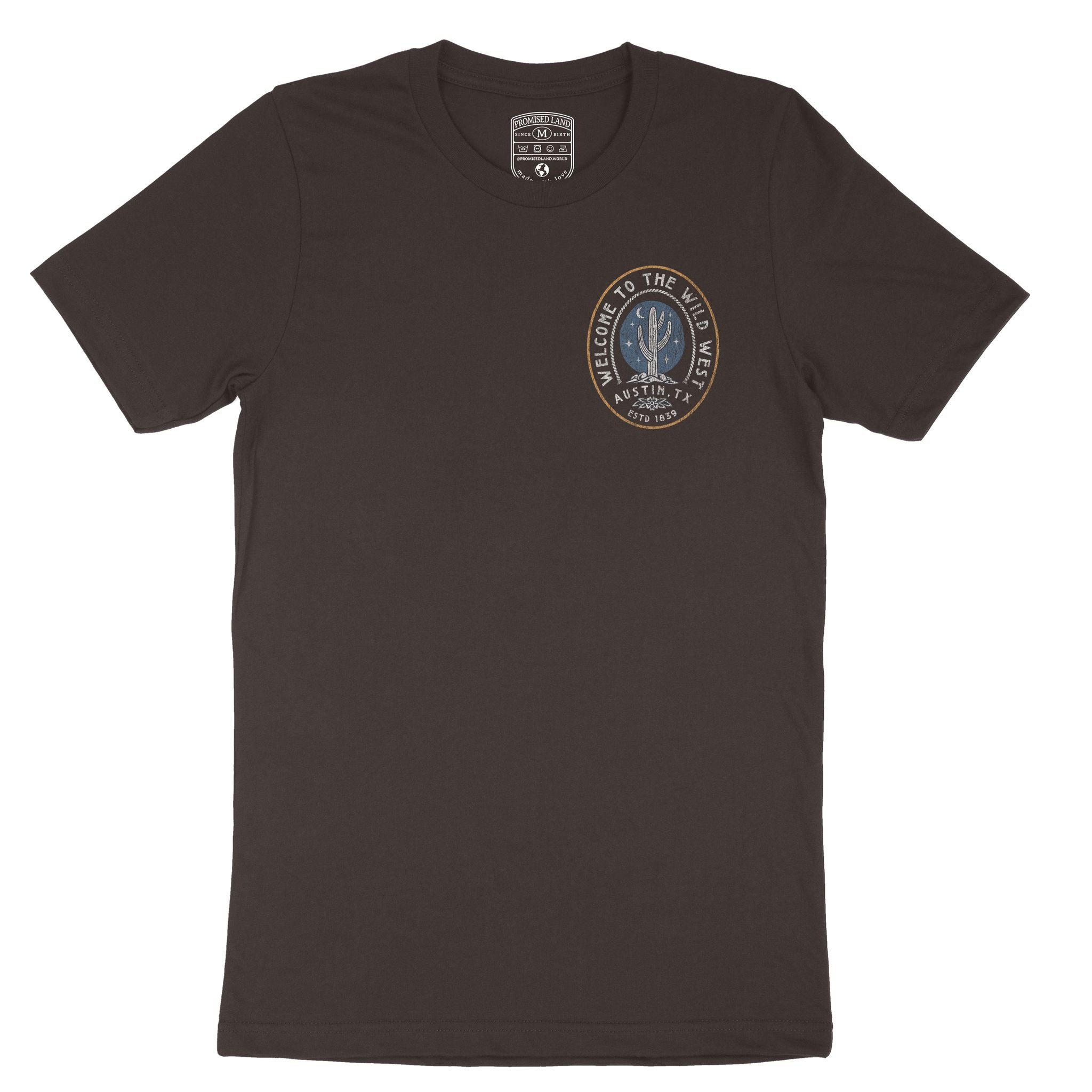 Austin Western Cactus T-Shirt Brown front
