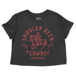Austin Western Cowboy Cropped Tee Black front