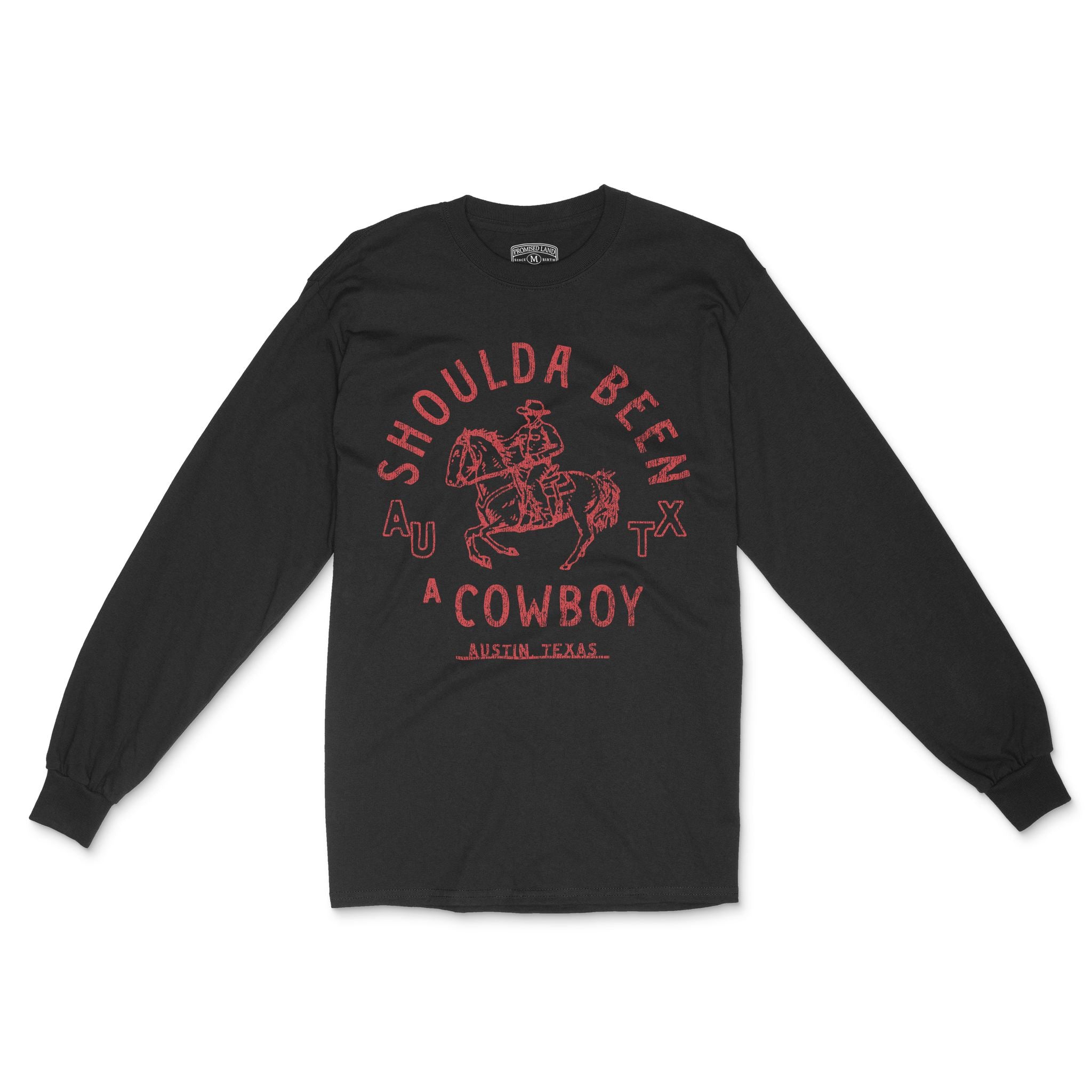 Austin Rodeo Man Longsleeve in Black - front view