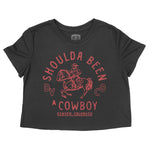 Denver Western Cowboy Cropped Tee Black front