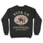 Austin Crewneck in Black - back view