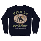 Austin Viva Cowgirl Crewneck Navy back