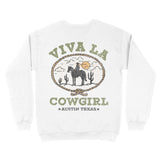 Austin Crewneck in White - back view