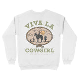 Austin Viva Cowgirl Crewneck White back