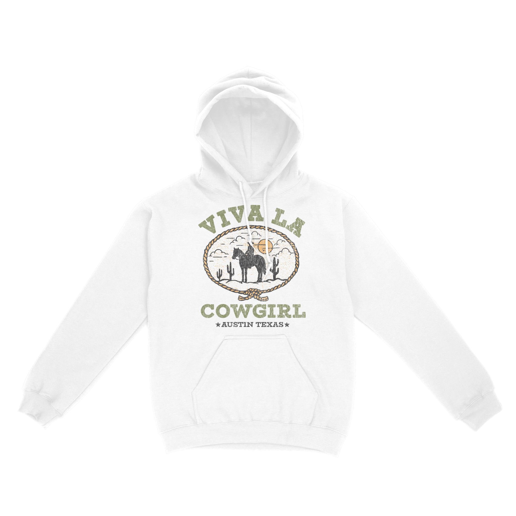 Austin Hoodie in White - front view