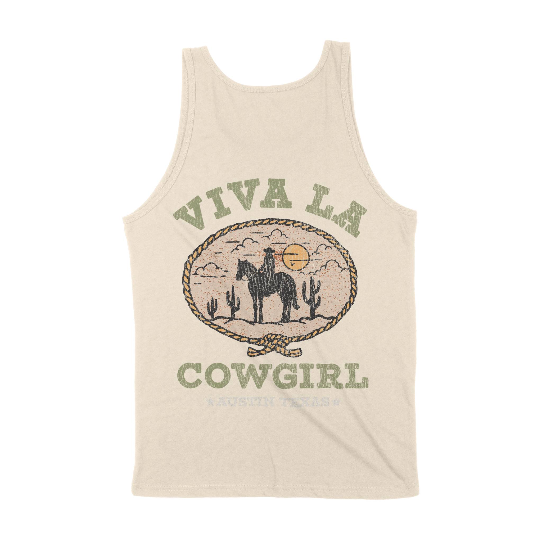 Austin Viva Cowgirl Tank Top Natural back