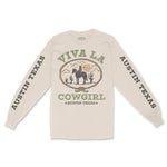 Austin Viva Cowgirl Longsleeve in Natural - front view with sleeves