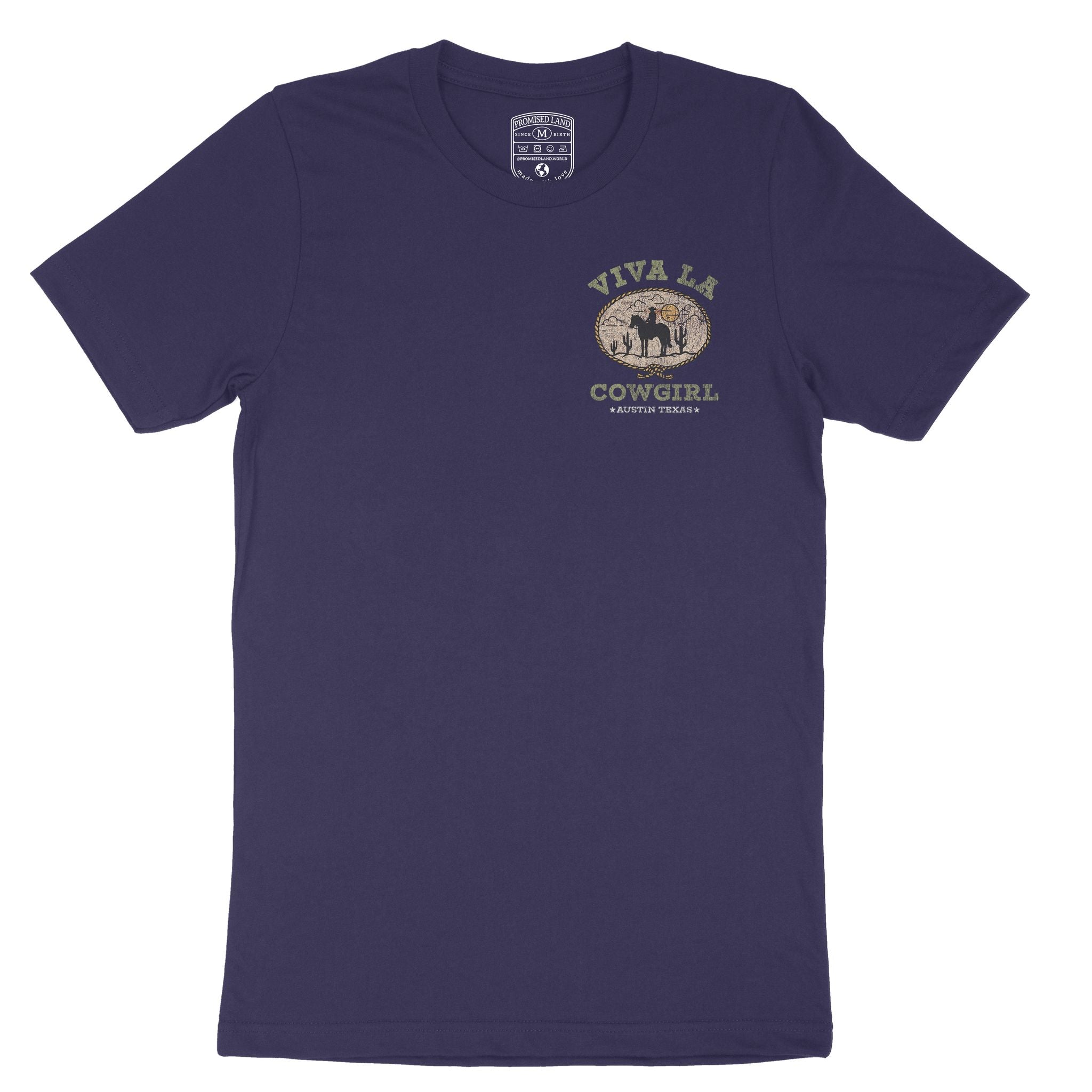 Austin Viva Cowgirl T-Shirt Navy front