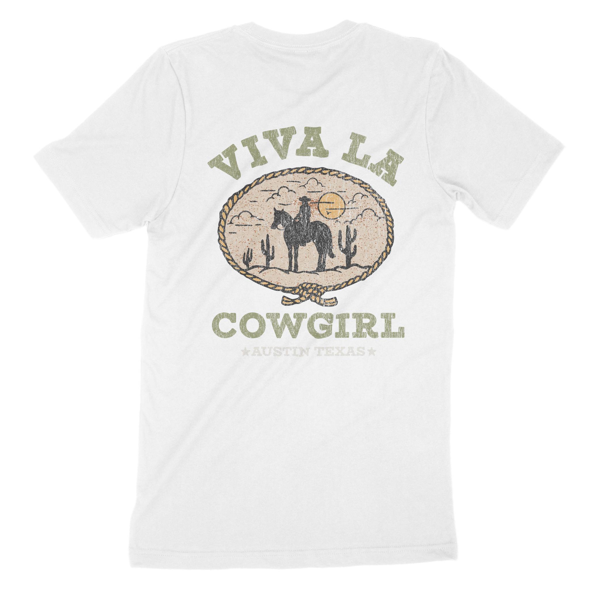 Austin Viva Cowgirl T-Shirt White back
