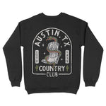 Austin Crewneck in Black - back view