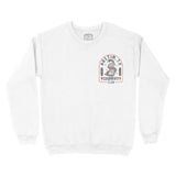 Austin Crewneck in White - front view