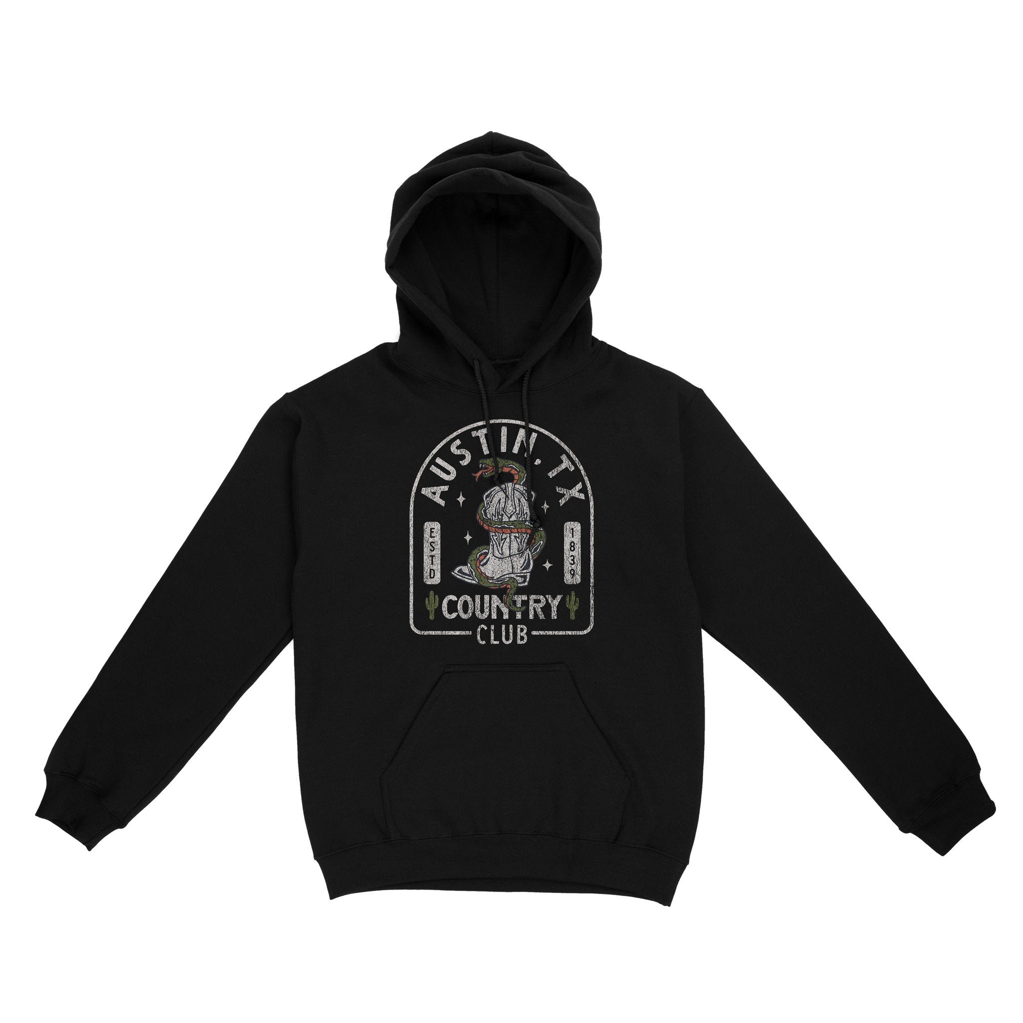 Austin Western Snake Hoodie Black front