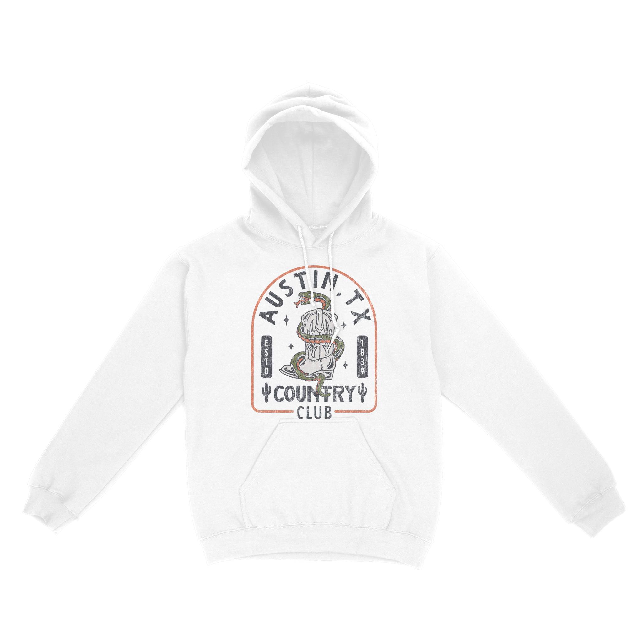 Austin Hoodie in White - front view