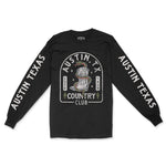 Austin Longsleeve in Black - front-sleeves view