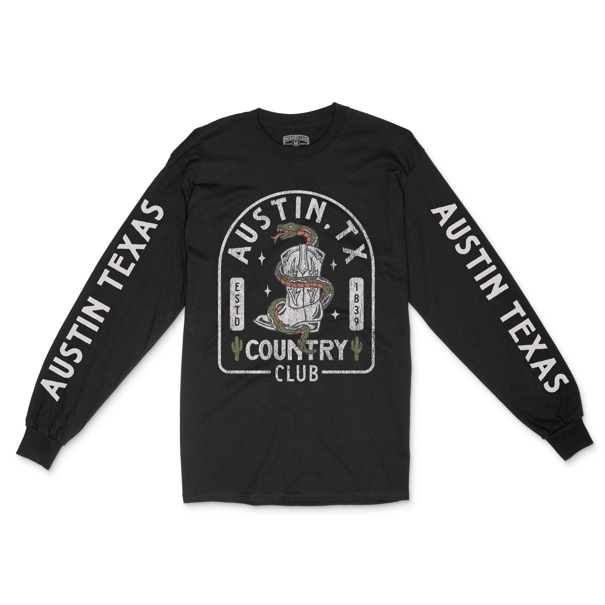 Austin Longsleeve in Black - front-sleeves view