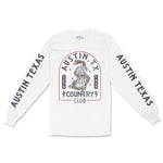 Austin Longsleeve in White - front-sleeves view