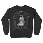 Denver Western Snake Crewneck in Black - back view
