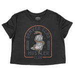 Denver Western Snake Cropped Tee in Black - front view
