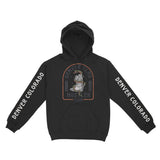 Denver Western Snake Hoodie in Black - front with sleeves view