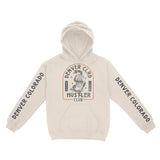 Denver Hoodie in Natural - front-sleeves view