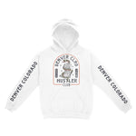Denver Hoodie in White - front-sleeves view